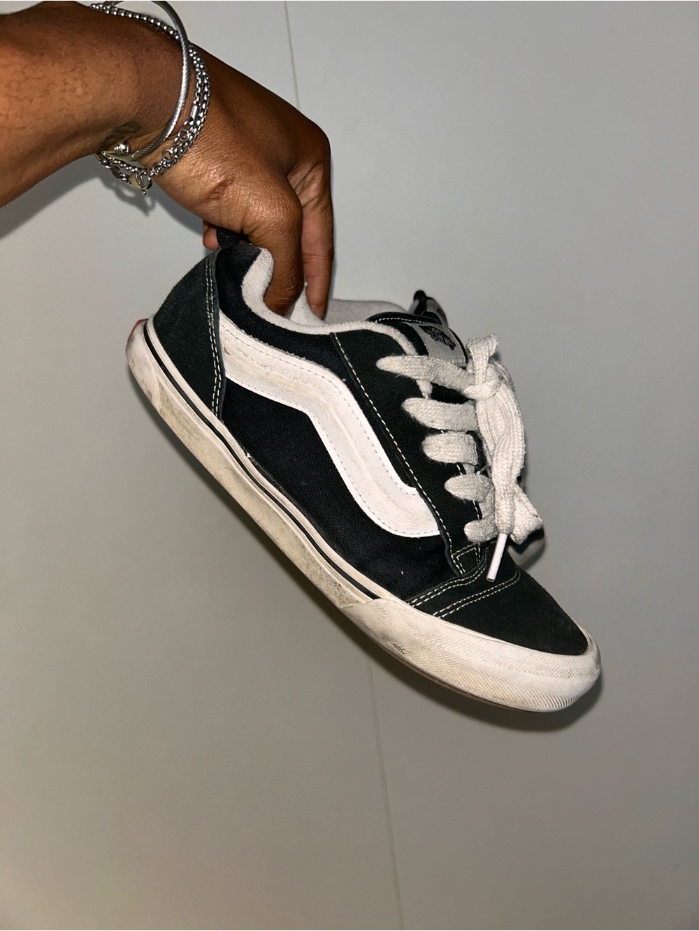 Vans Black and White Low-Top Skate Shoe